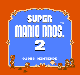 Super Mario Bros. 2 (Europe) Title Screen